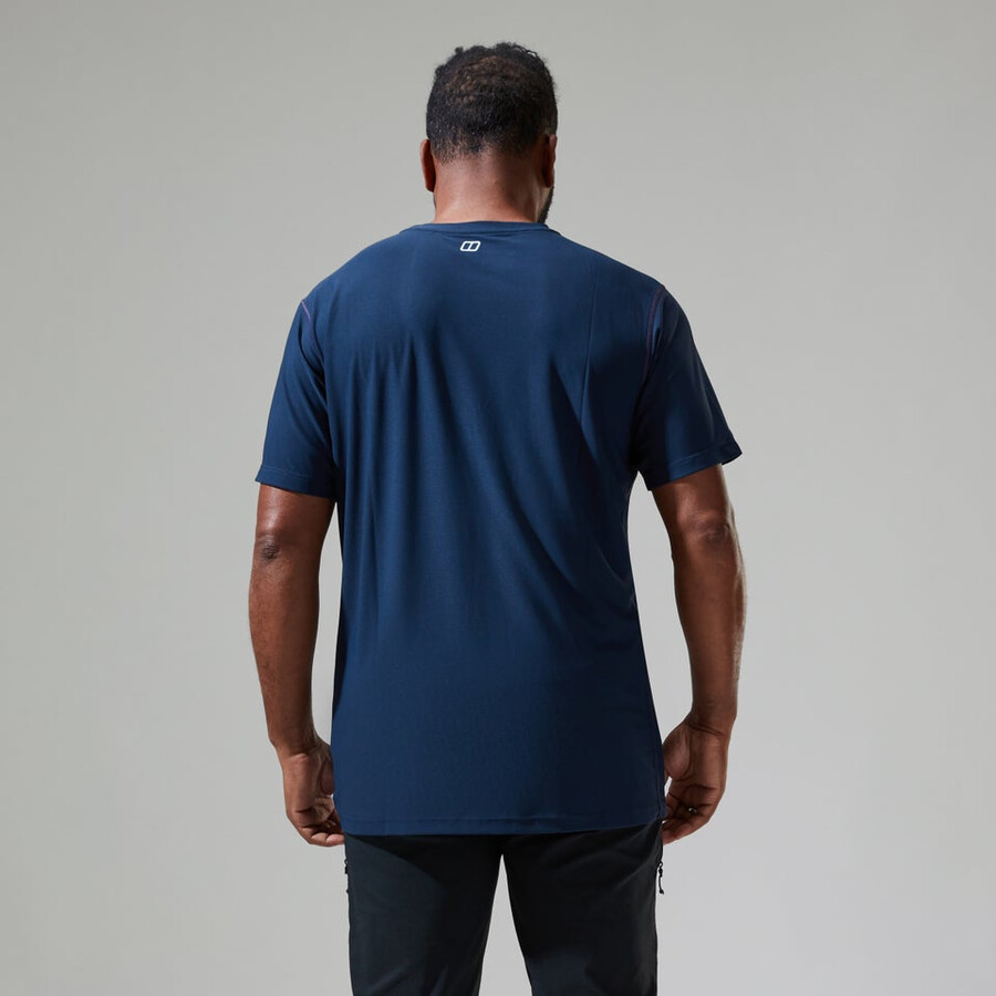 los hombres 247 tech tee super tramo de la tripulación - azul oscuro berghaus