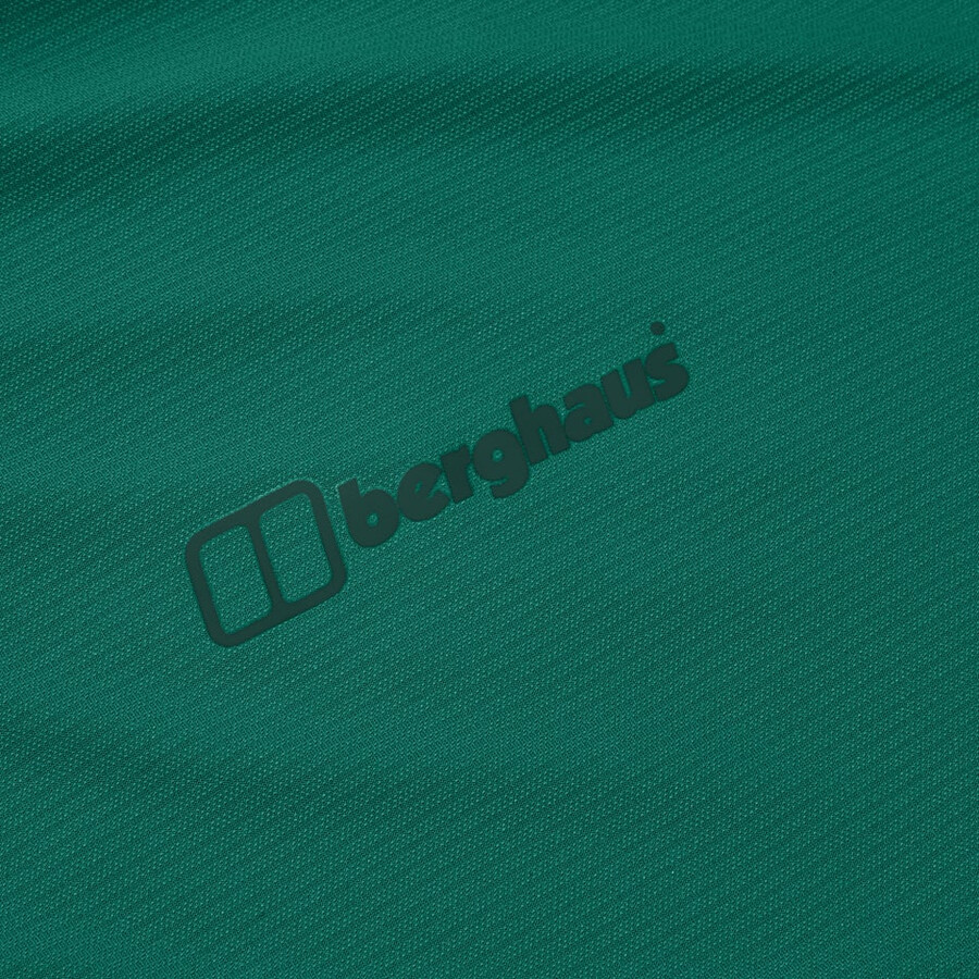 los hombres 247 mitad zip tech de manga larga - camiseta verde berghaus
