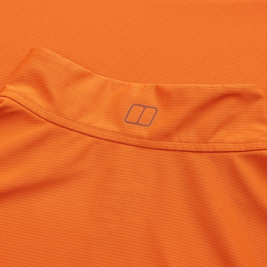 los hombres 247 mitad zip tech de manga larga - camiseta naranja berghaus