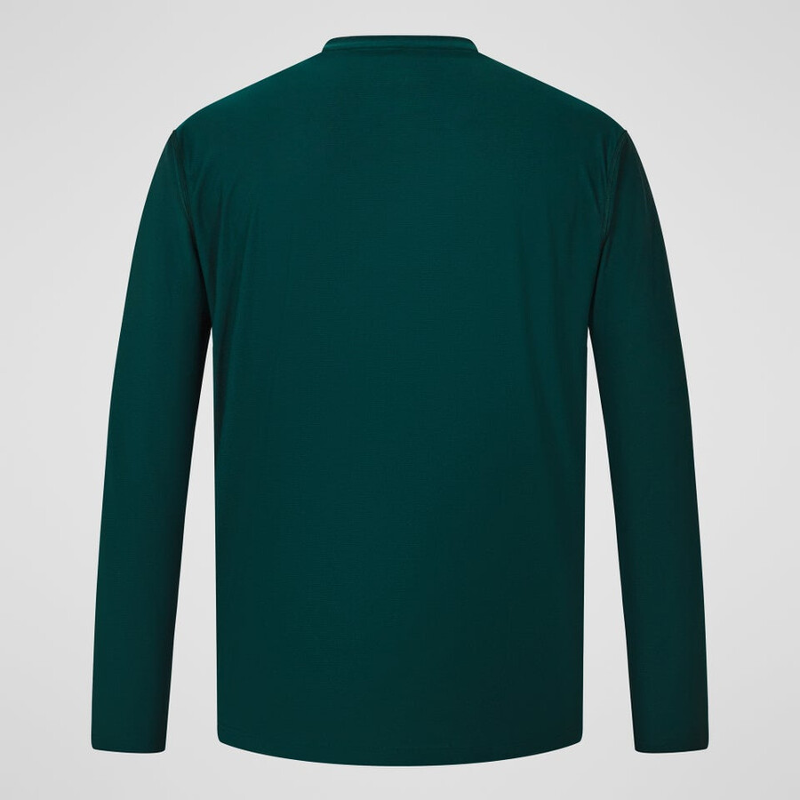 los hombres 247 tripulación tech de manga larga - camiseta verde berghaus