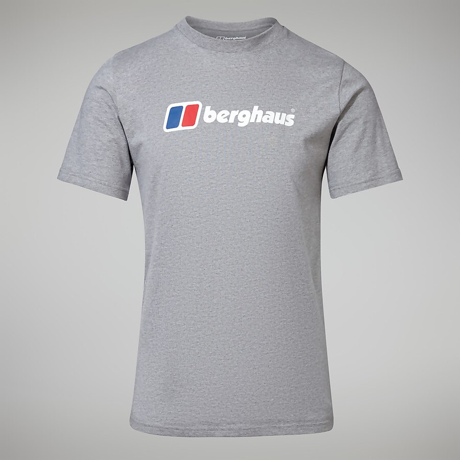 los hombres del gran clásico logo tee gris oscuro berghaus