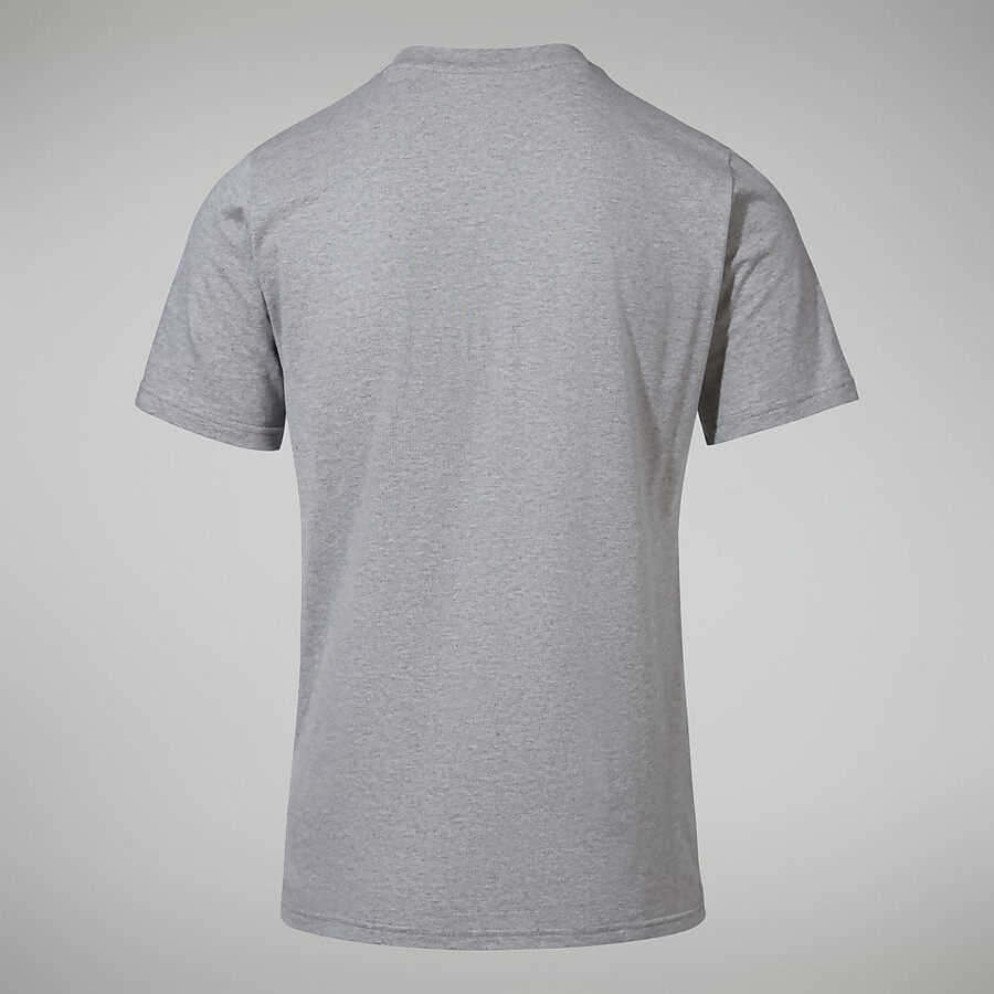 los hombres del gran clásico logo tee gris oscuro berghaus