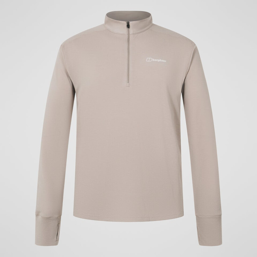 los hombres ivyhill media cremallera superior - gris berghaus