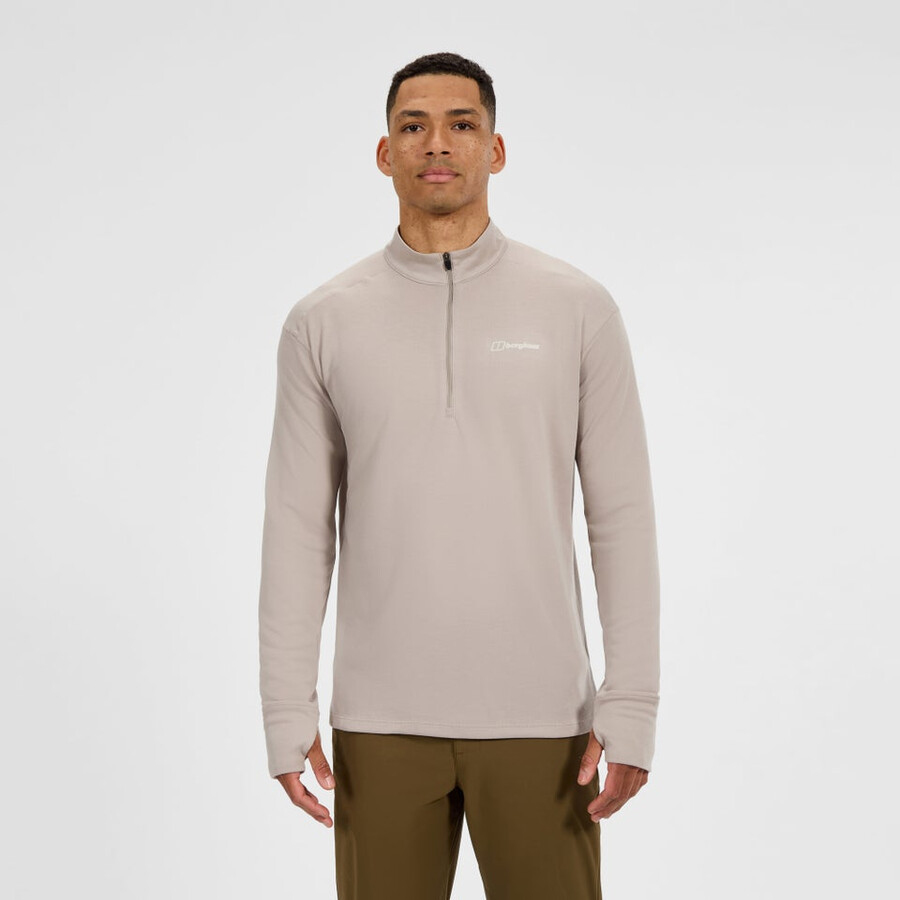 los hombres ivyhill media cremallera superior - gris berghaus
