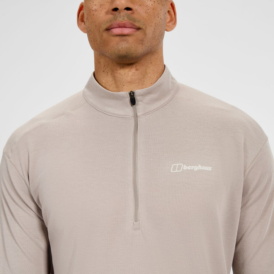 los hombres ivyhill media cremallera superior - gris berghaus