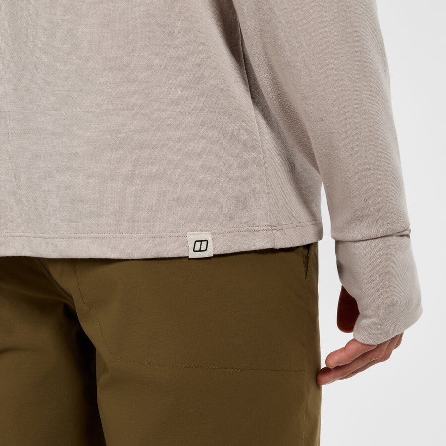 los hombres ivyhill media cremallera superior - gris berghaus