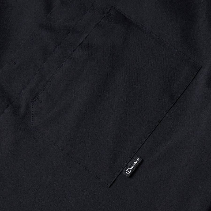 los hombres de manga larga de explorer overshirt - negro berghaus