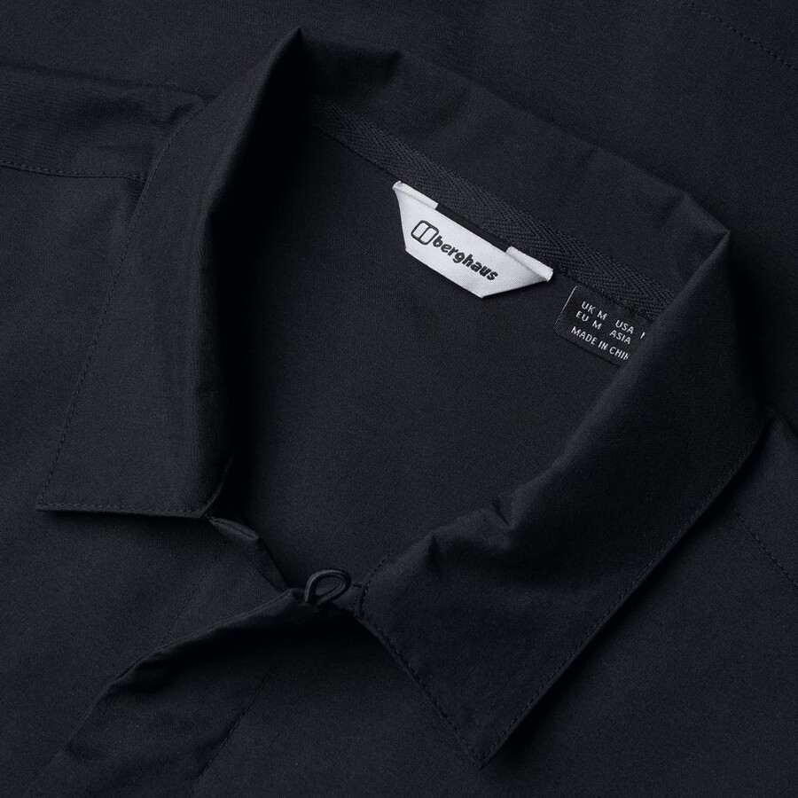 los hombres de manga larga de explorer overshirt - negro berghaus