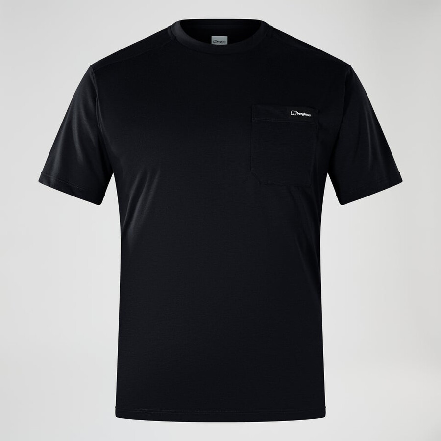 hombres y relajado de manga corta tech tee - negro berghaus