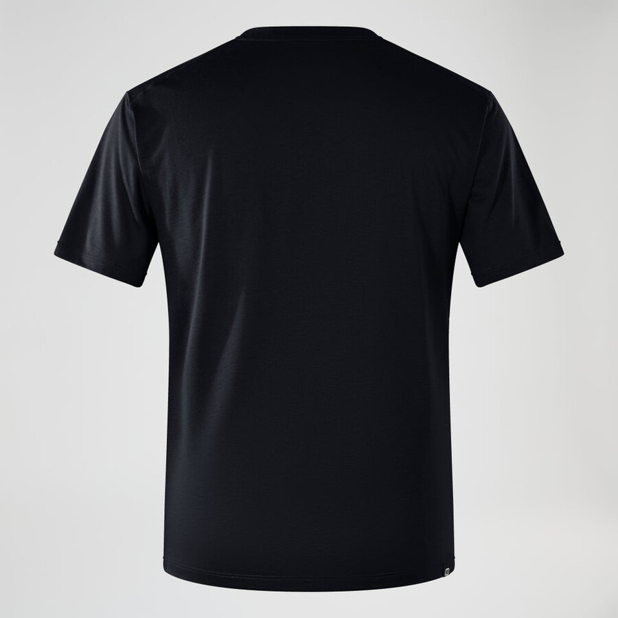 hombres y relajado de manga corta tech tee - negro berghaus