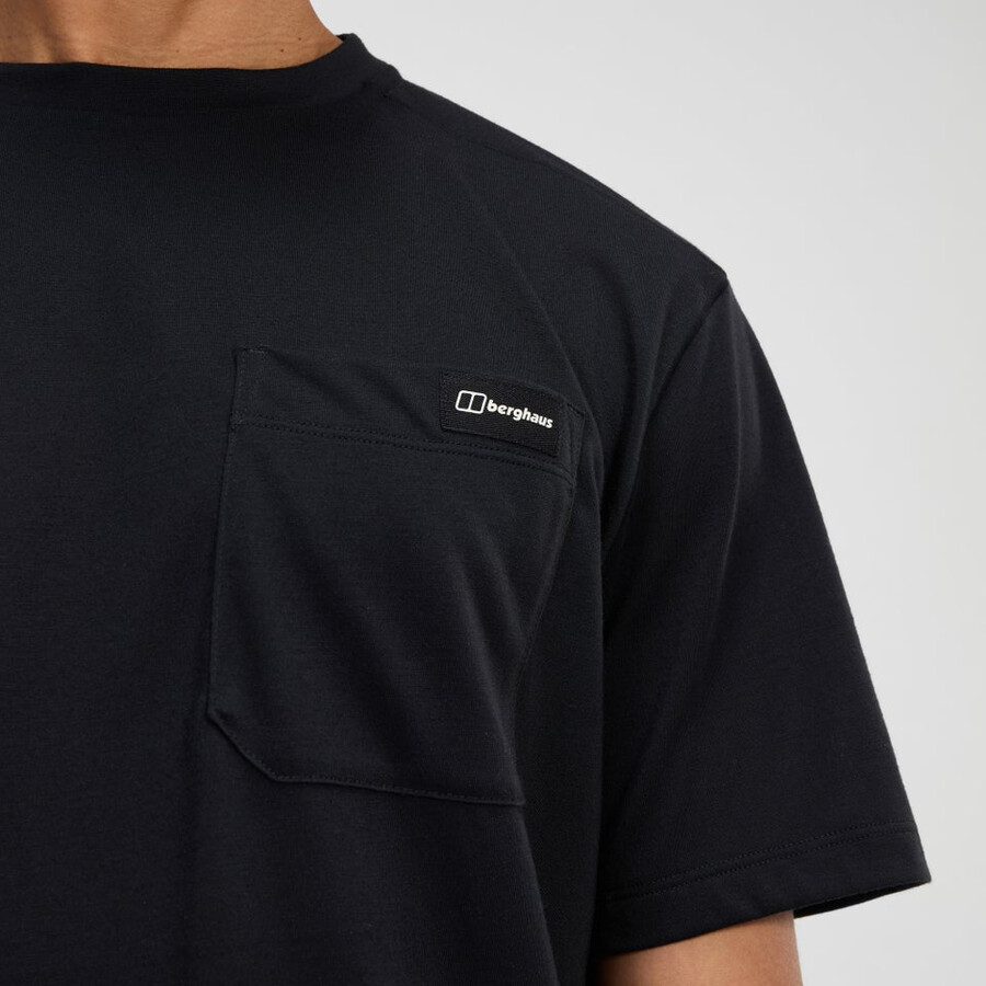 hombres y relajado de manga corta tech tee - negro berghaus