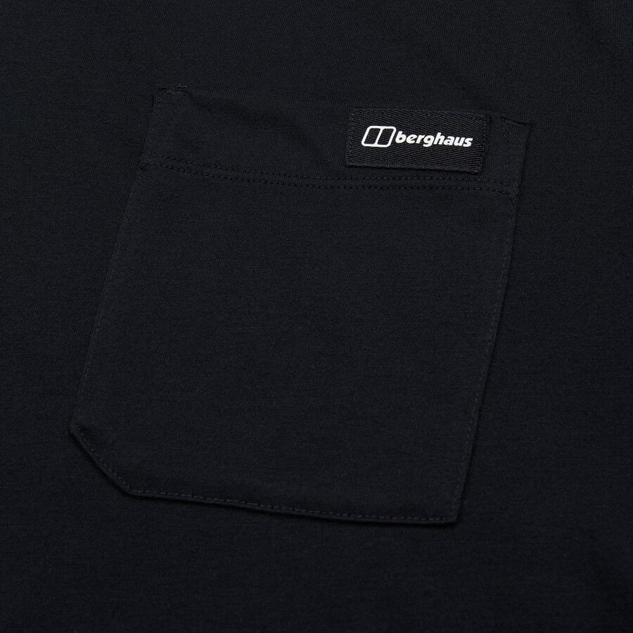 hombres y relajado de manga corta tech tee - negro berghaus