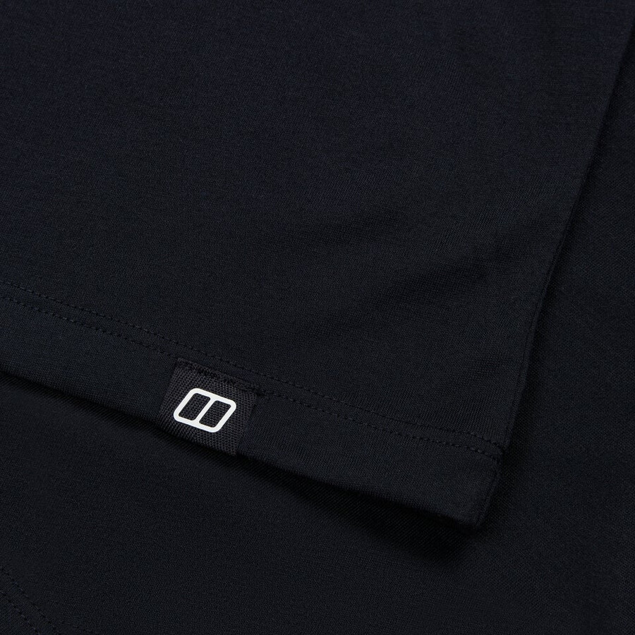hombres y relajado de manga corta tech tee - negro berghaus