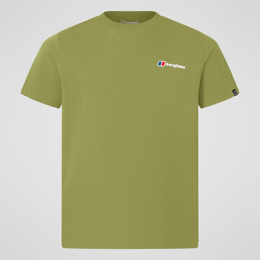 los hombres de la clase logo tee - verde berghaus