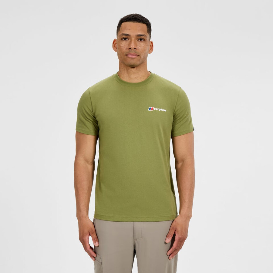 los hombres de la clase logo tee - verde berghaus