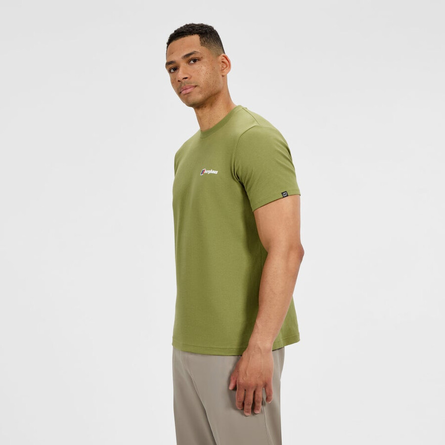 los hombres de la clase logo tee - verde berghaus
