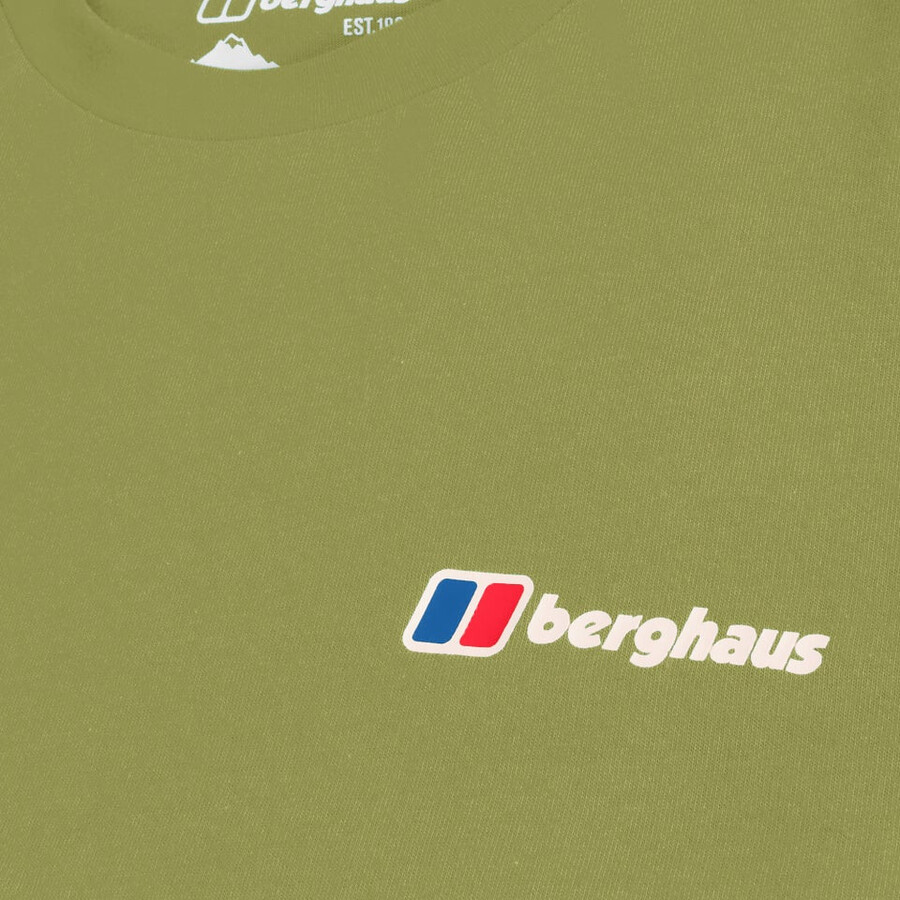 los hombres de la clase logo tee - verde berghaus