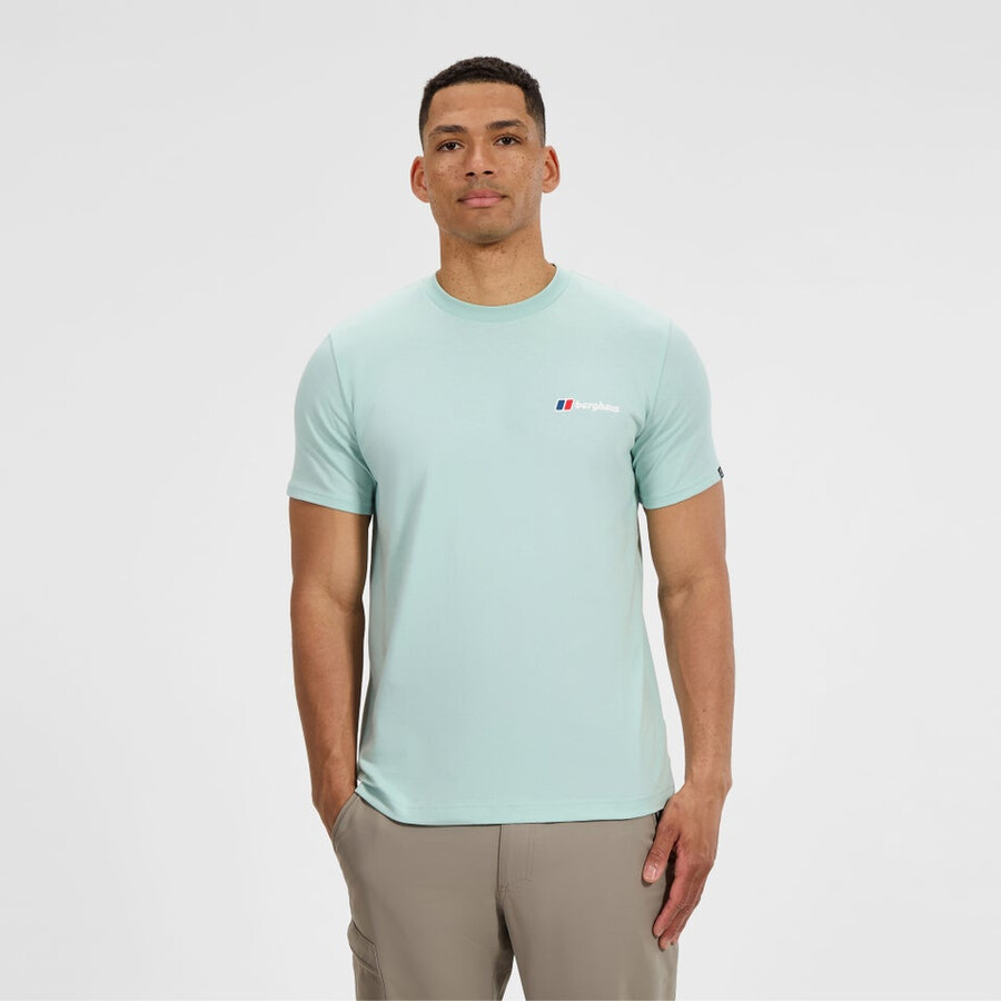 los hombres de la clase logo tee - verde berghaus