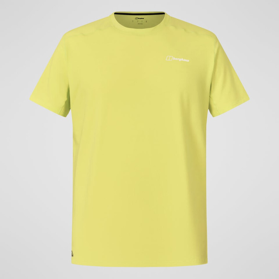 los hombres del delta mangas cortas tech tee - amarillo berghaus