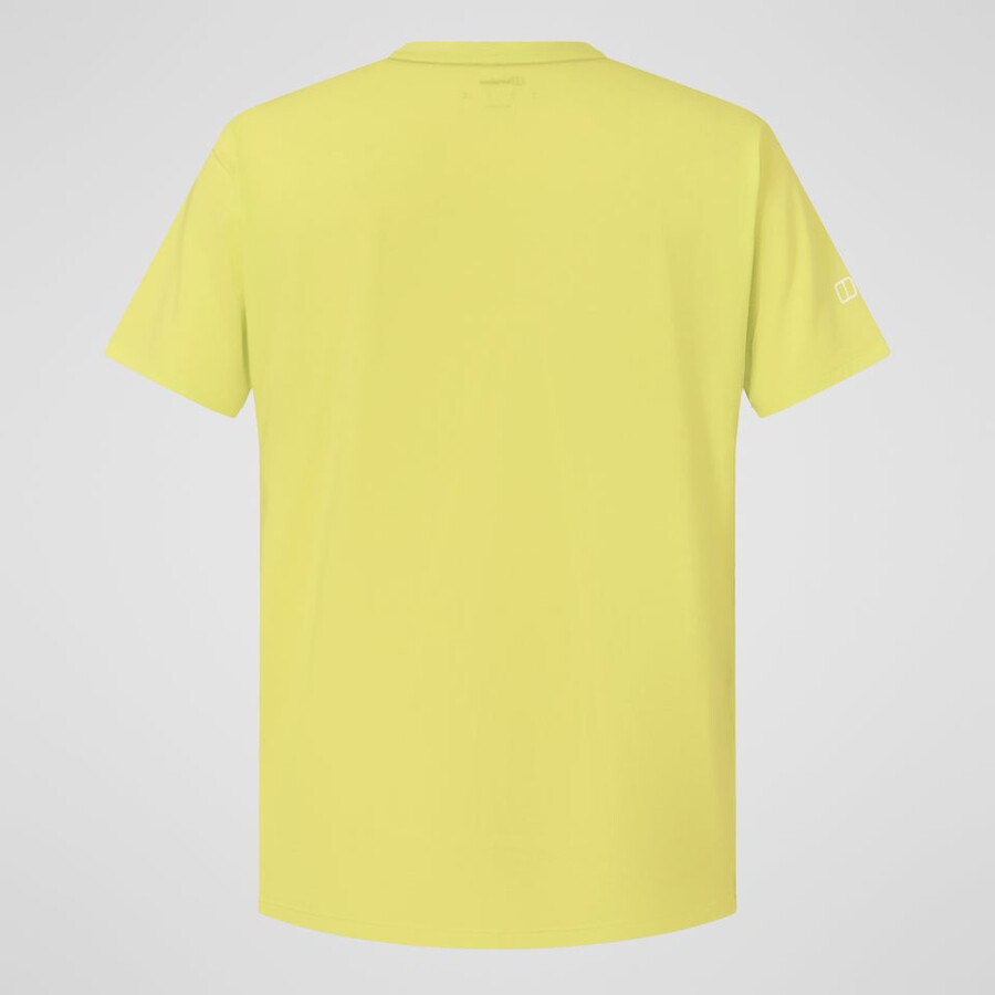 los hombres del delta mangas cortas tech tee - amarillo berghaus