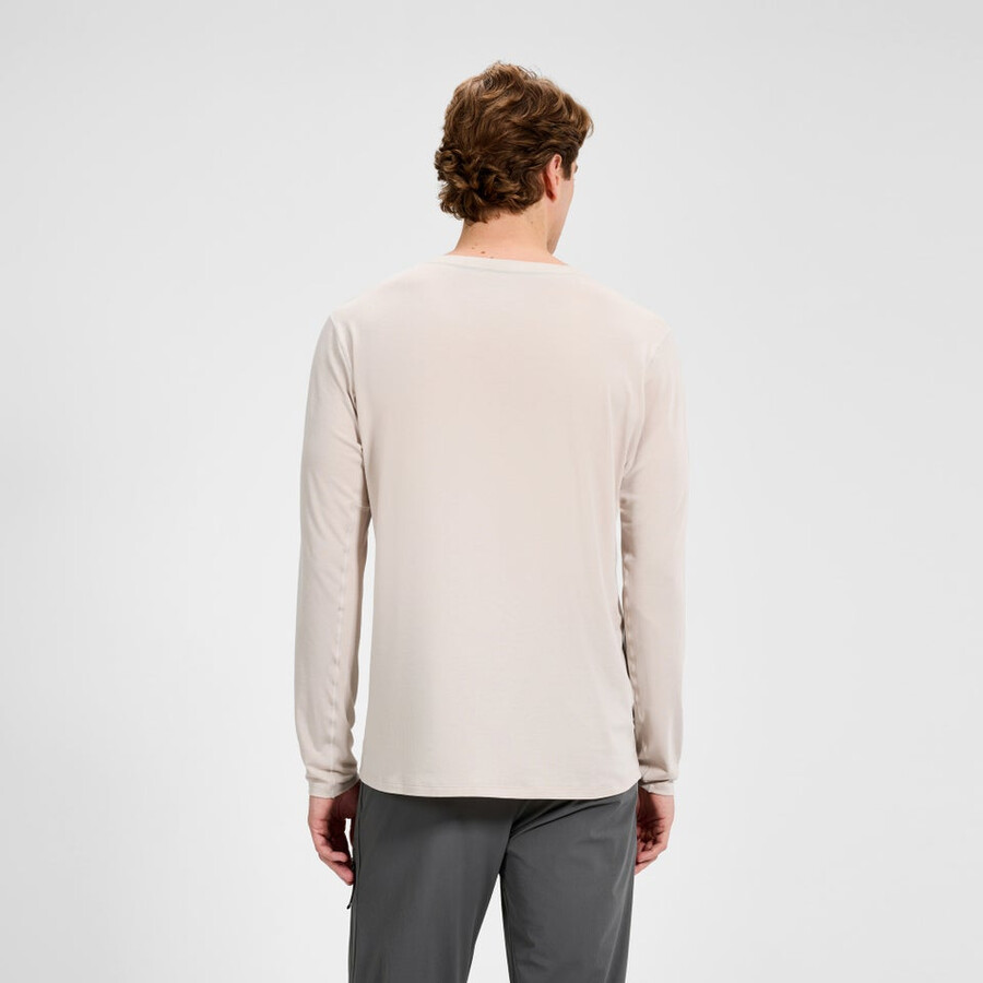 los hombres del delta tech de manga larga - camiseta gris berghaus