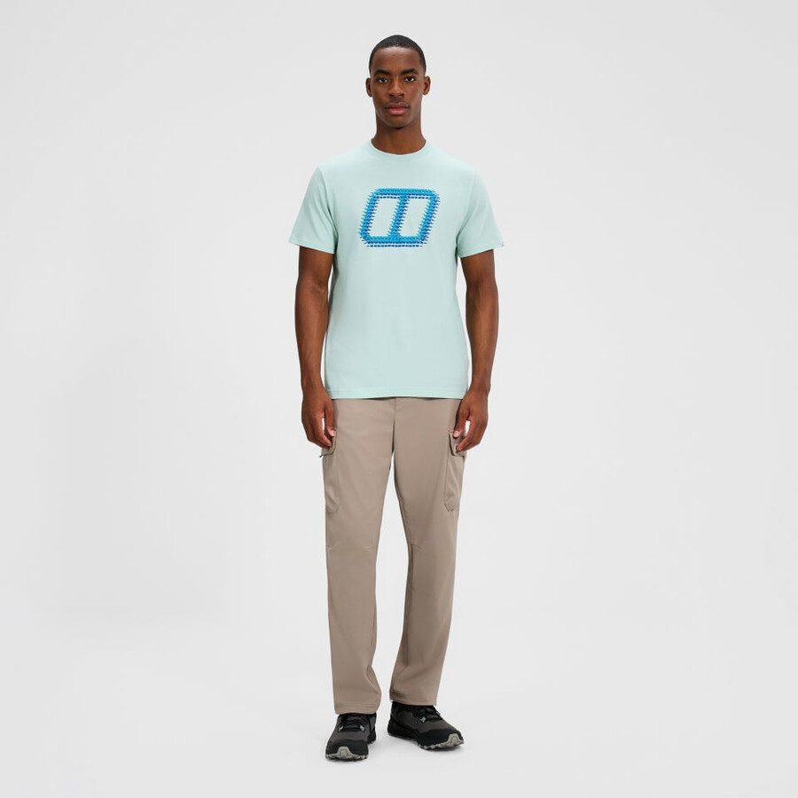 los hombres glitched bloques tee - verde berghaus