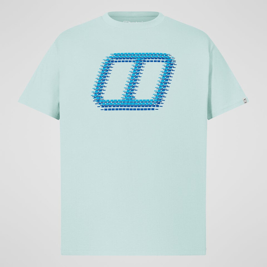 los hombres glitched bloques tee - verde berghaus