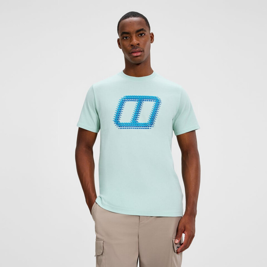 los hombres glitched bloques tee - verde berghaus