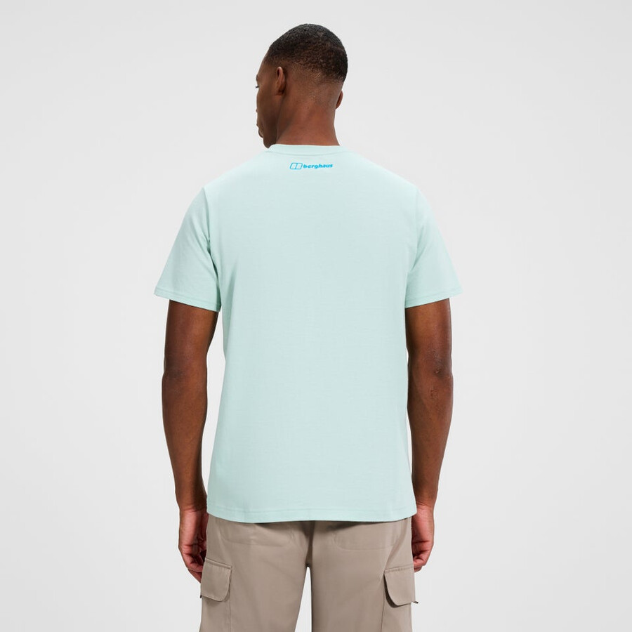 los hombres glitched bloques tee - verde berghaus