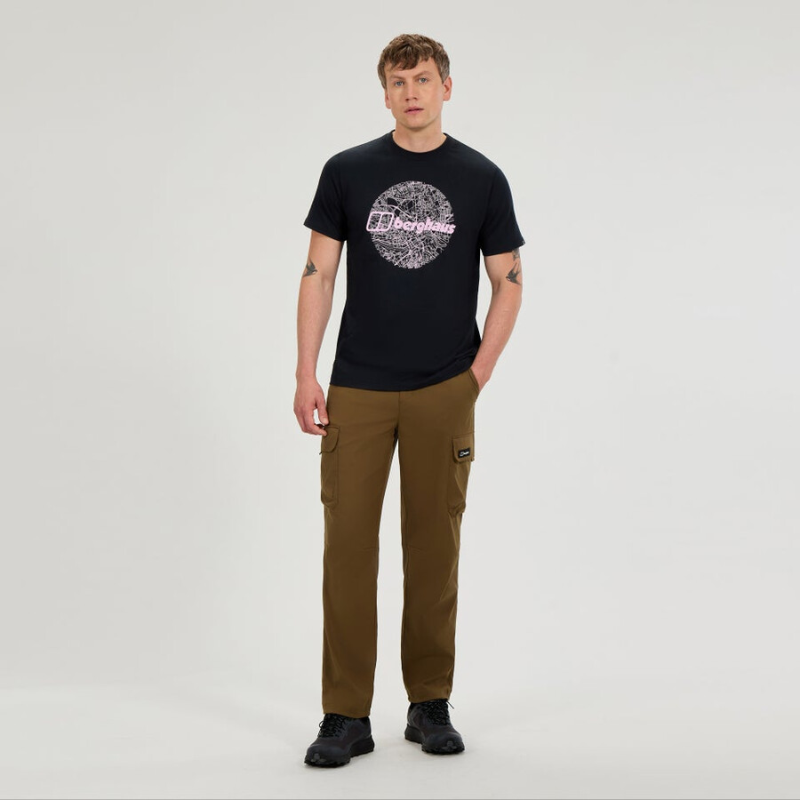 los hombres del mapa de la toon camiseta - negro berghaus