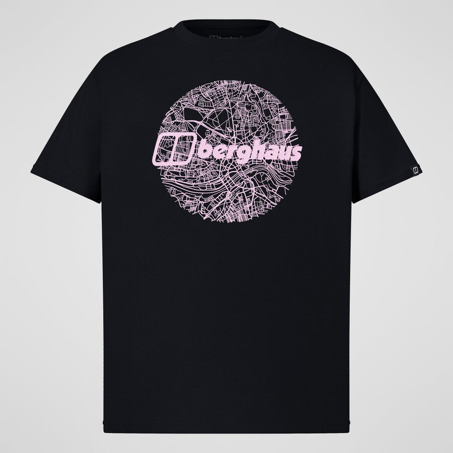 los hombres del mapa de la toon camiseta - negro berghaus