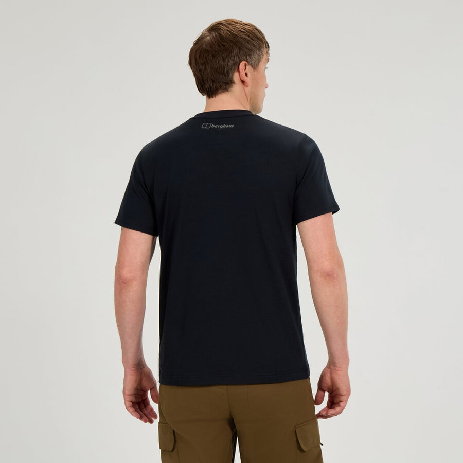los hombres del mapa de la toon camiseta - negro berghaus