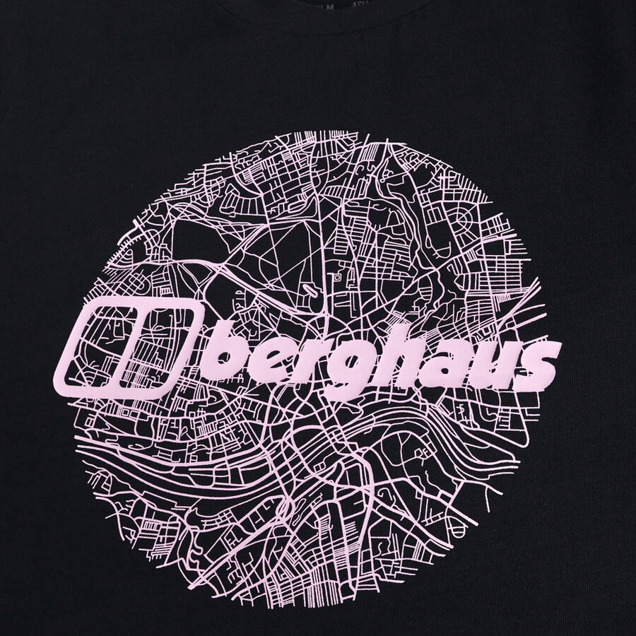 los hombres del mapa de la toon camiseta - negro berghaus