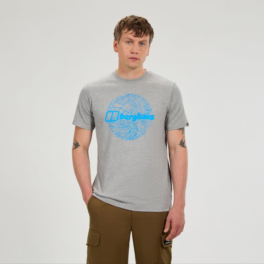 los hombres del mapa del toon - camiseta gris berghaus