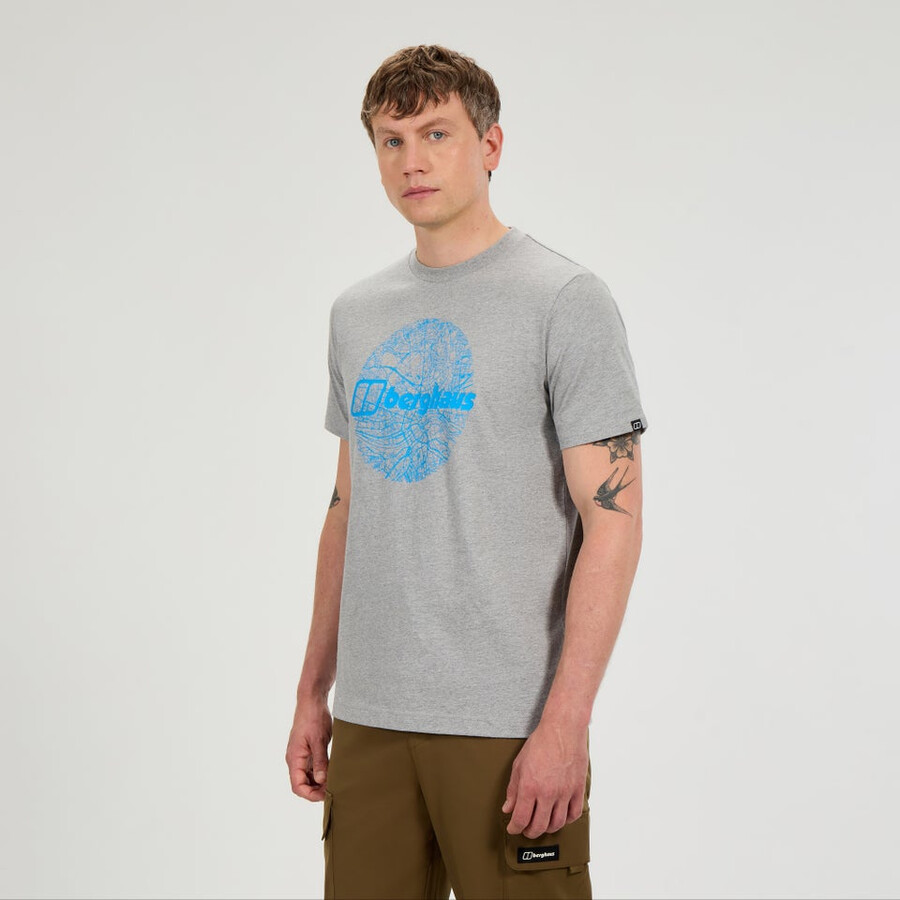 los hombres del mapa del toon - camiseta gris berghaus