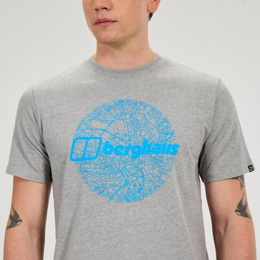 los hombres del mapa del toon - camiseta gris berghaus