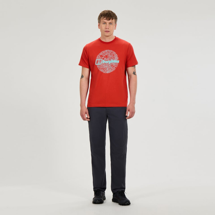 los hombres del mapa del toon - camiseta naranja berghaus