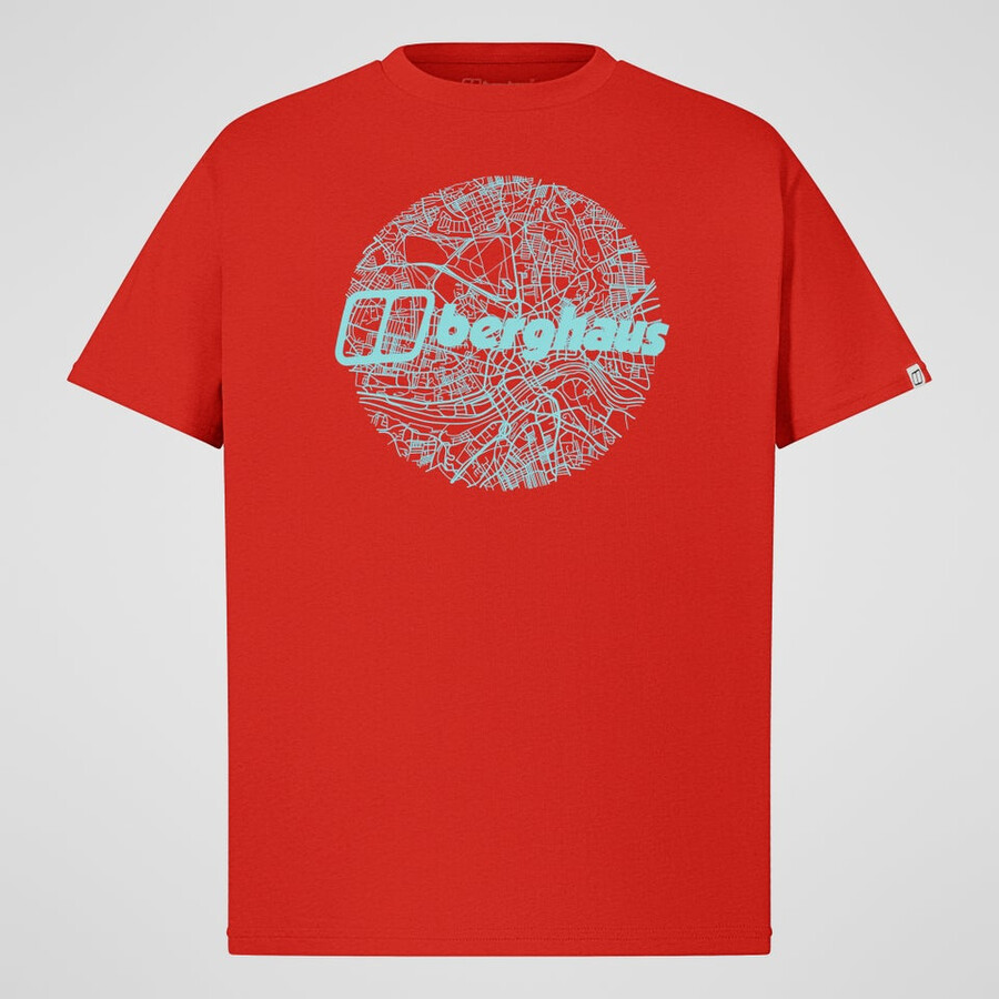 los hombres del mapa del toon - camiseta naranja berghaus