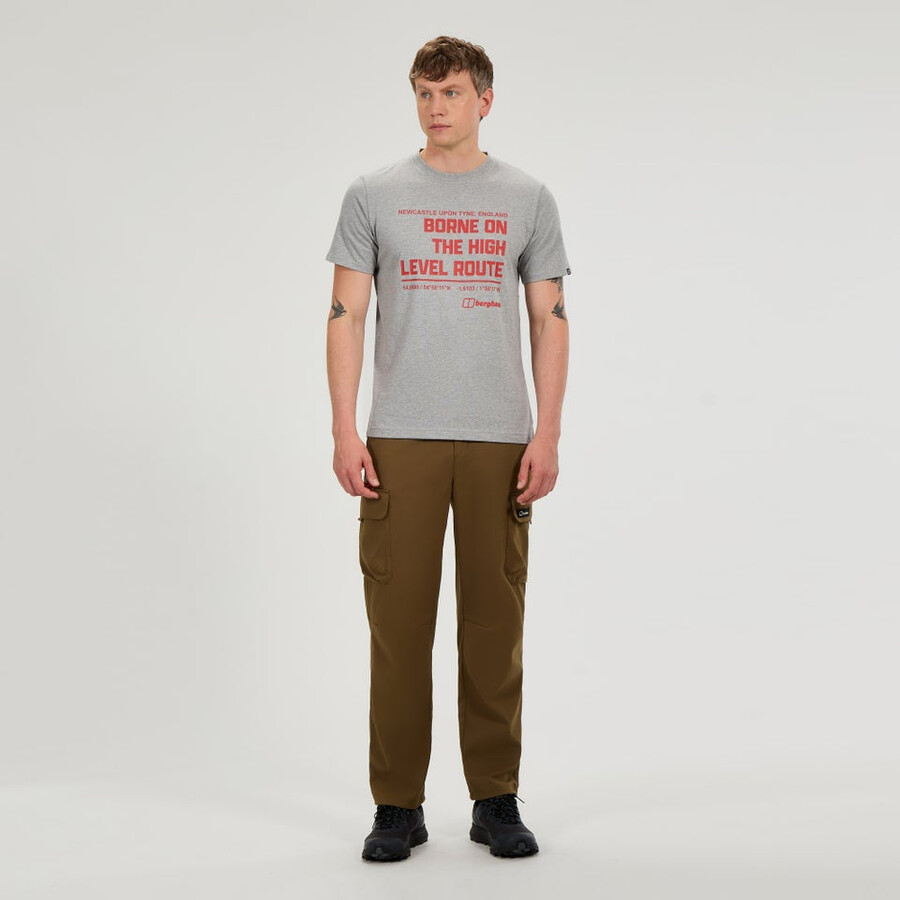 los hombres de alto nivel de la ruta camiseta - gris berghaus