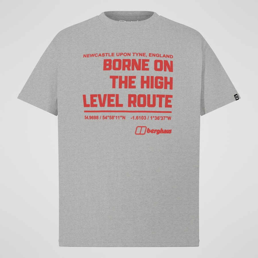 los hombres de alto nivel de la ruta camiseta - gris berghaus