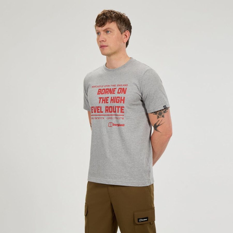 los hombres de alto nivel de la ruta camiseta - gris berghaus