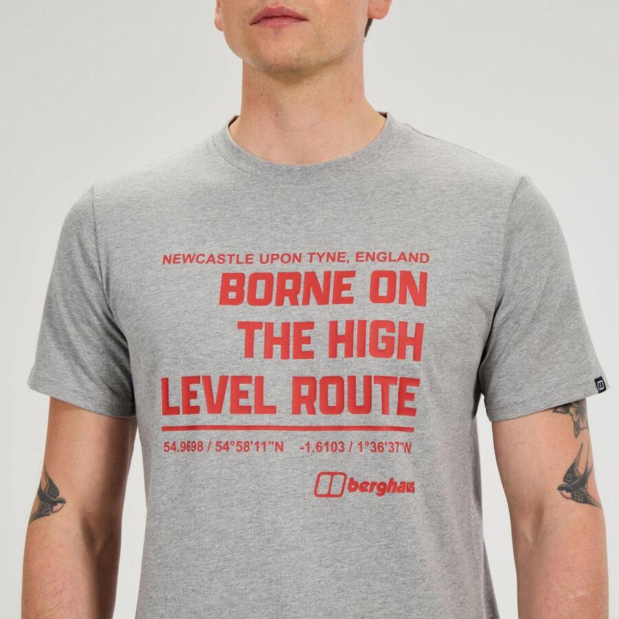 los hombres de alto nivel de la ruta camiseta - gris berghaus
