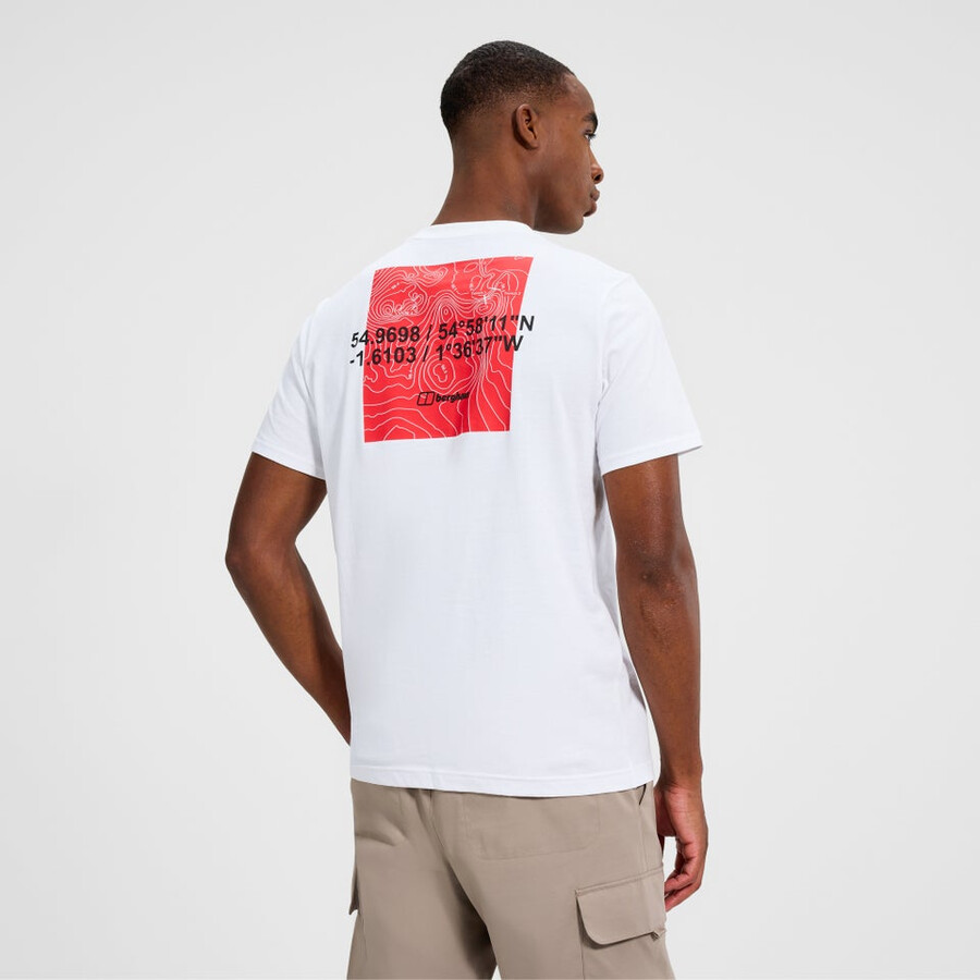 los hombres de coordenadas camiseta - blanco berghaus