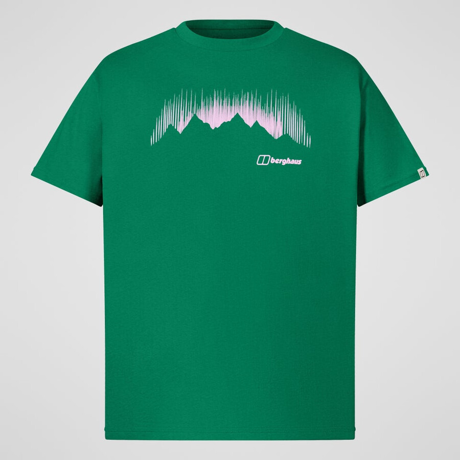 los hombres de la montaña de huelga - camiseta verde berghaus
