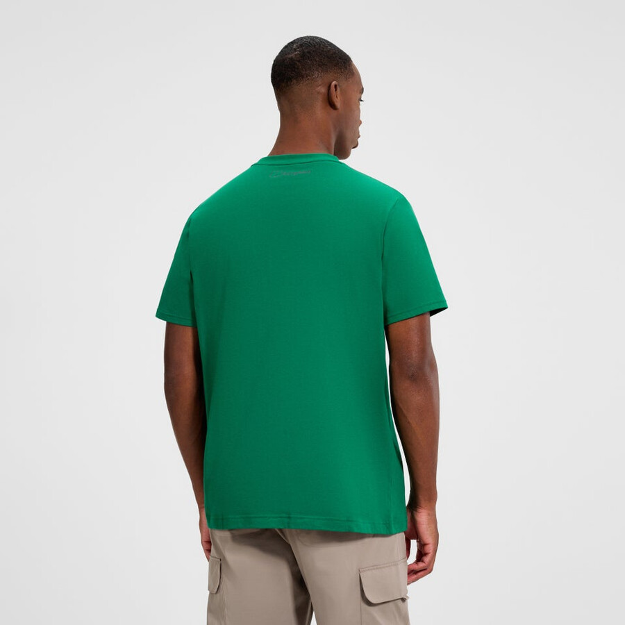 los hombres de la montaña de huelga - camiseta verde berghaus