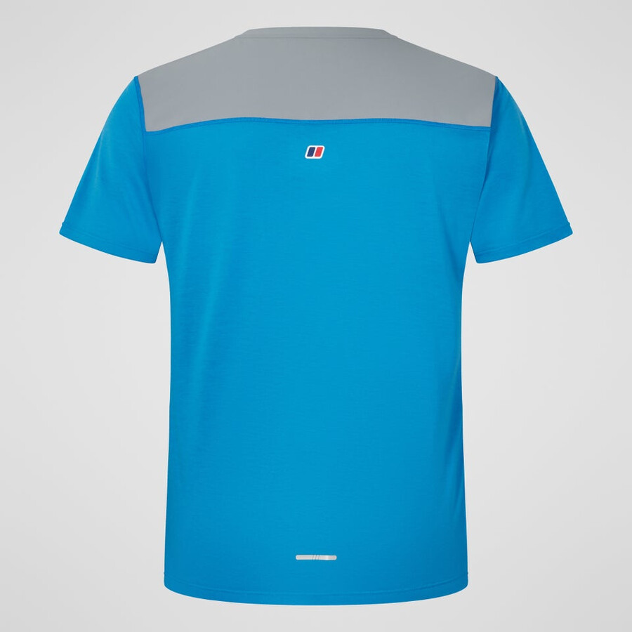 los hombres del terreno trek tech tee - azulgris berghaus
