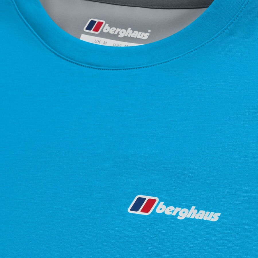 los hombres del terreno trek tech tee - azulgris berghaus
