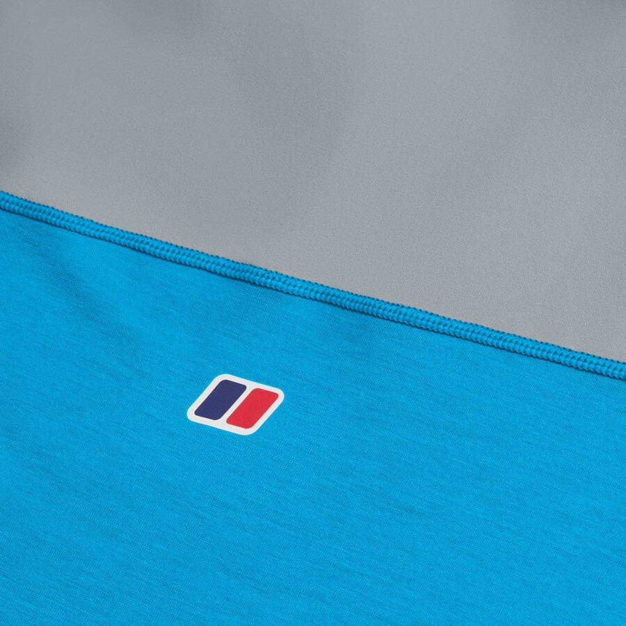 los hombres del terreno trek tech tee - azulgris berghaus