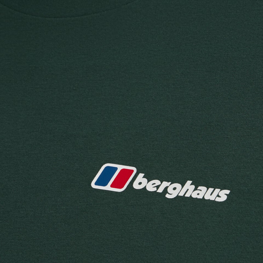 los hombres de puntos de montaña - camiseta verde berghaus