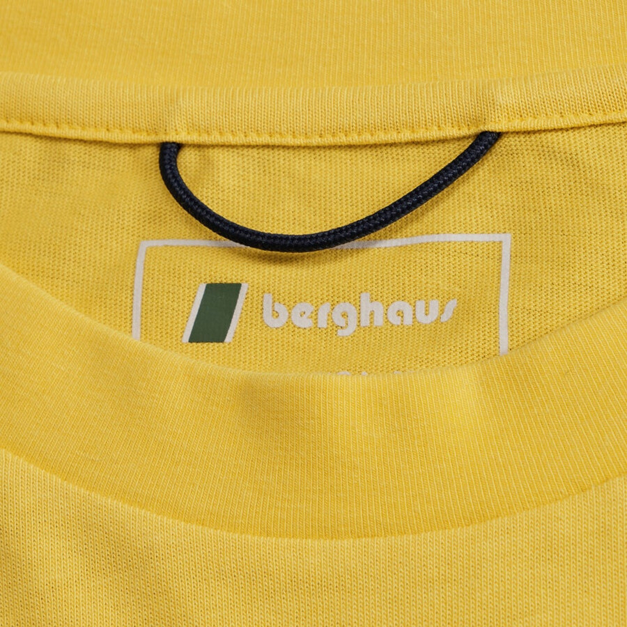 los hombres del doodle de montaña parche tee - amarillo berghaus